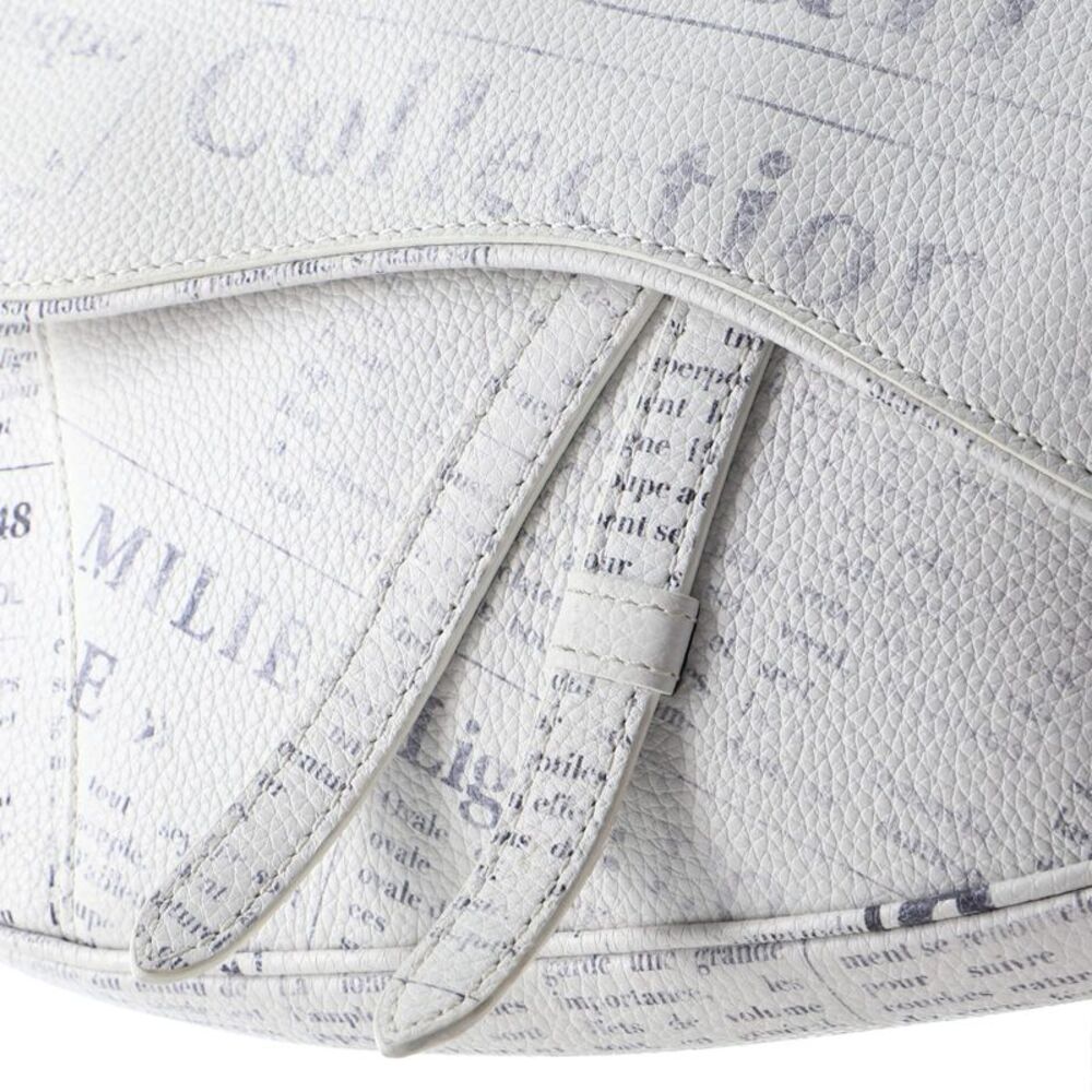 Christian Dior Daniel Arsham Saddle Crossbody Bag Printed Leather Print, White - Picture 6 of 9